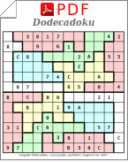 PDF 12x12 Irregular sudoku puzzle to download.