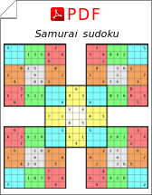 PDF Sudoku Samurai zum Download.
